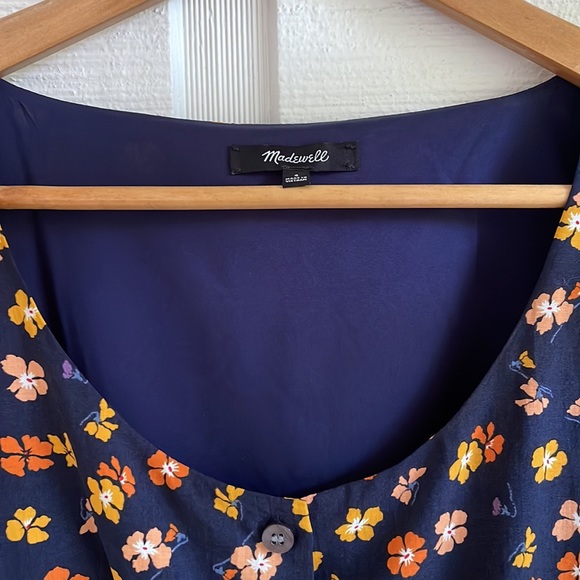 Madewell Do Well Navy Floral Mini Dress - Picture 7 of 10